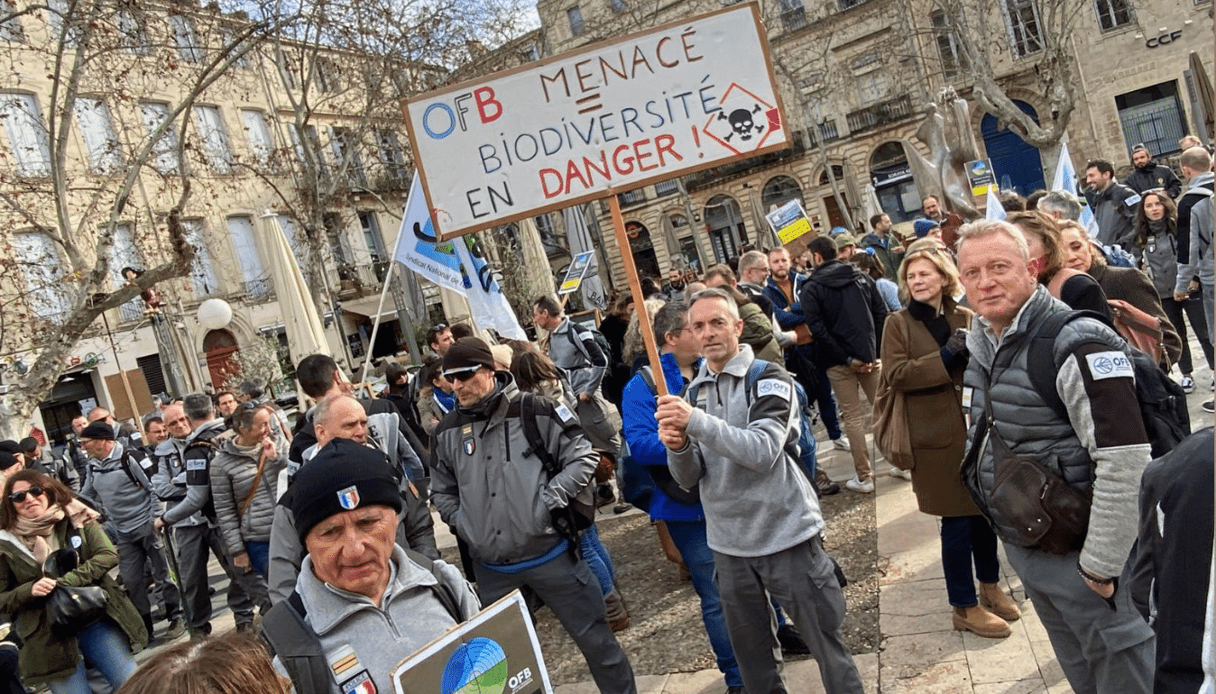Manifestation OFB devant la préfecture le 31 janvier 2025 ©C.D Hérault Tribune